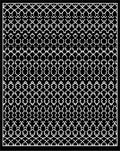 Intricate White Geometric Pattern Rug