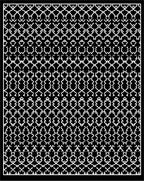 Intricate White Geometric Pattern Rug