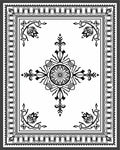 Classic Floral Medallion Bordered Rug