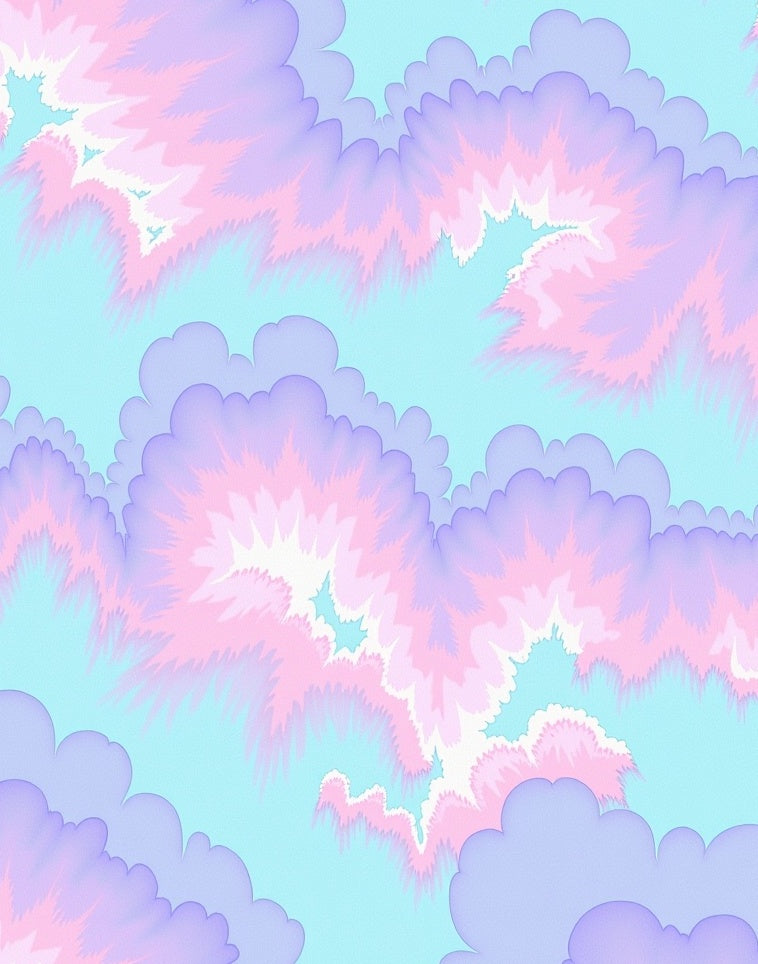 Sky Blue Pink Purple Cloud Patterns Rug