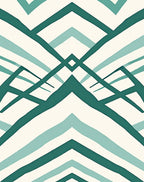 Abstract Geometric Teal Stripes Rug