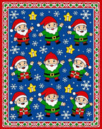 Whimsical Gnome Star Holiday Design Rug
