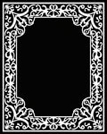 Ornate Floral Border Pattern Rug