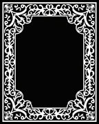 Ornate Floral Border Pattern Rug