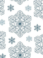 Elegant Snowflake Patterned Design Rug