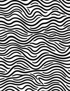 Black White Abstract Wavy Lines Rug