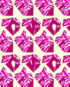 Geometric Pink Prism Pattern Design Rug