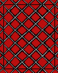 Bold Red Diamond Pattern Rug