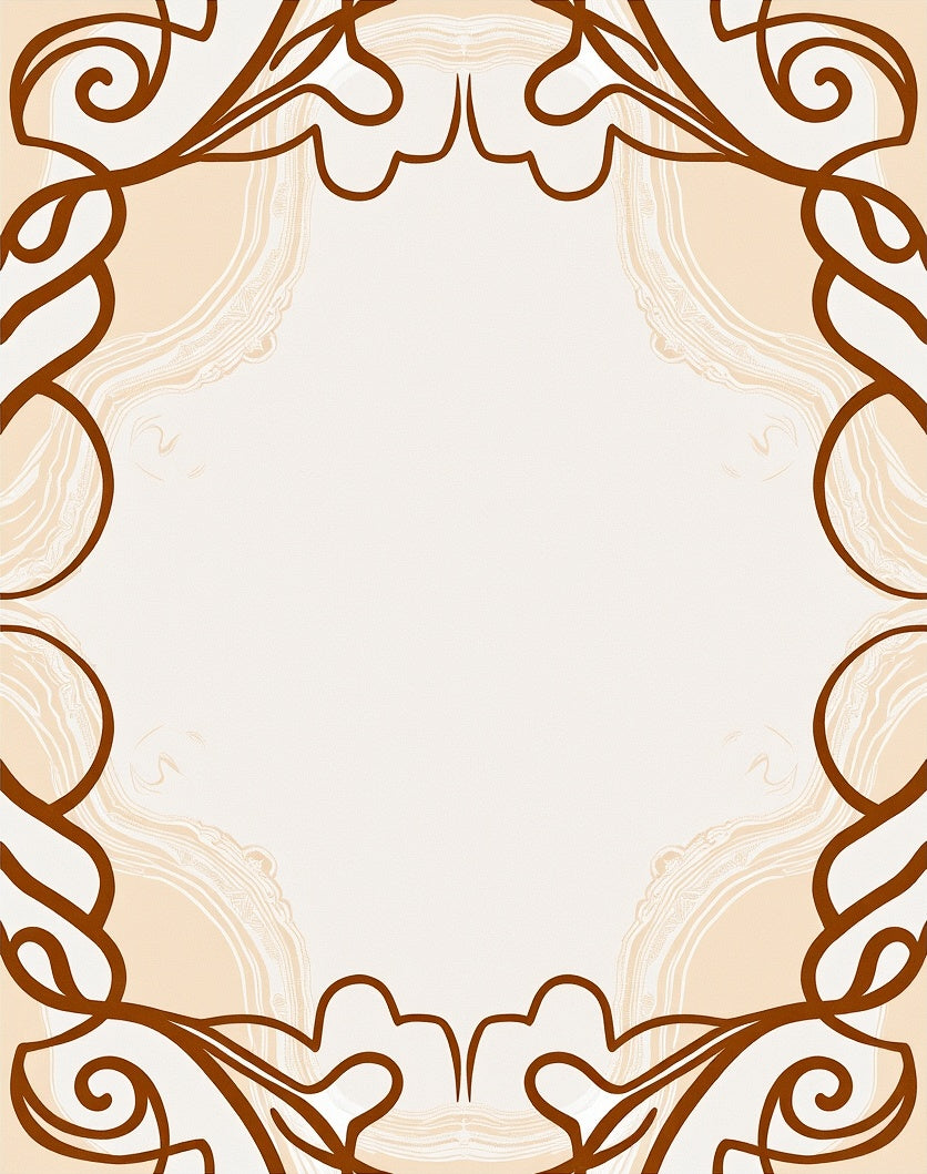 Elegant Swirls Natural Textures Rug