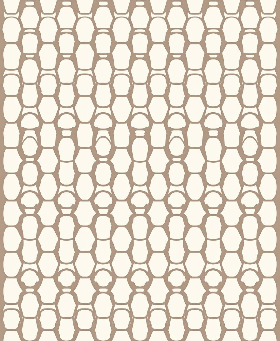 Neutral Chain Link Pattern Rug