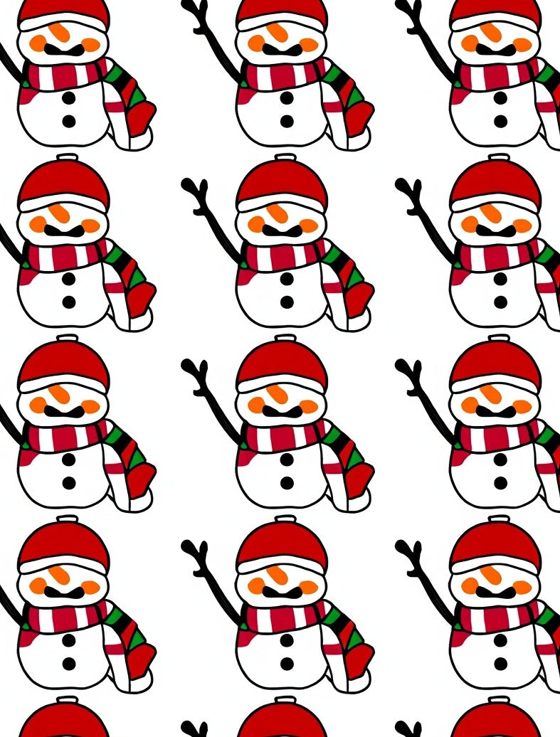 Cute Winter Snowman Holiday Rug