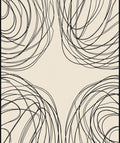 Abstract Swirls Line Art Pattern Rug