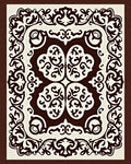 Intricate Floral Design With Dark Accents Rug
