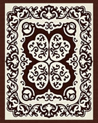 Intricate Floral Design With Dark Accents Rug