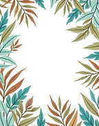 Earth Tones Leafy Botanical Design Rug