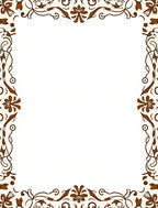 Ornate Floral Scrollwork Border Design Rug