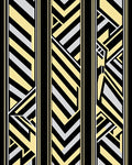 Art Deco Geometric Stripe Pattern Rug