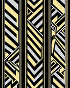 Art Deco Geometric Stripe Pattern Rug