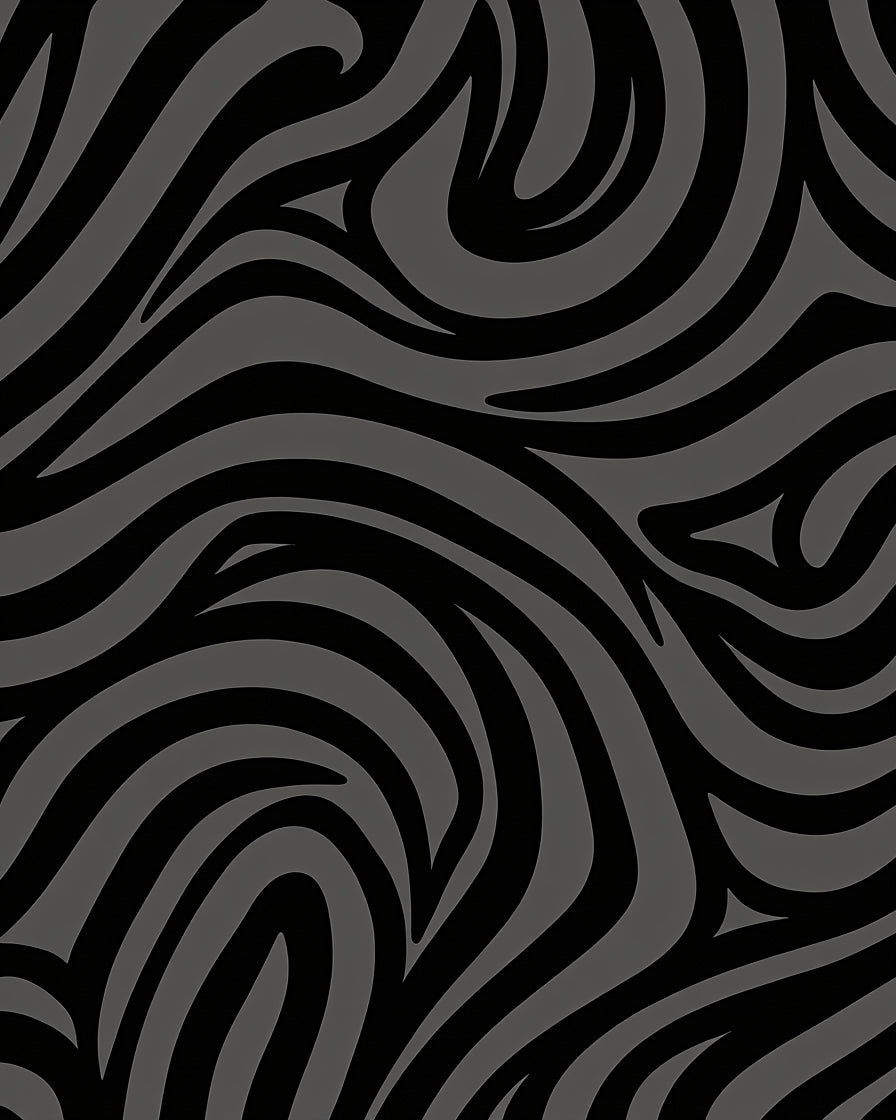 Bold Black Gray Animal Print Rug