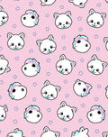 Cute Cat and Unicorn Star Pattern Rug