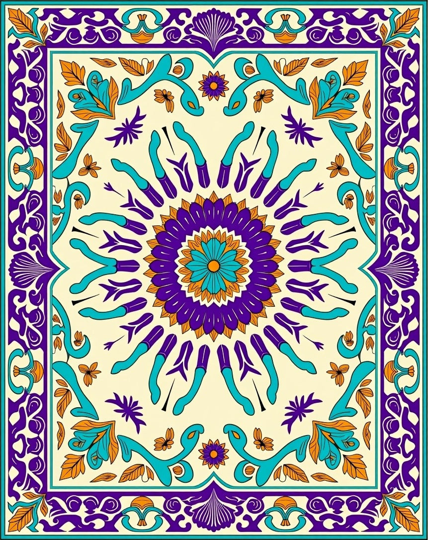 Mandala Floral Pattern Rug