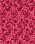 Crimson Floral Vines Decorative Pattern Rug