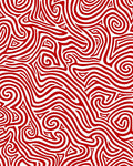 Bold Red White Swirl Pattern Rug