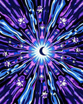 Celestial Midnight Blue Starry Rug
