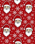 Christmas Red Santa Snowflake Collage Rug