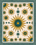 Sunburst Starburst Pattern Rug