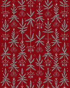 Festive Evergreen Pine Pattern Rug