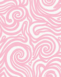 Abstract Pink Swirl Pattern Rug