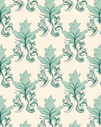 Art Nouveau Floral Swirl Pattern Rug