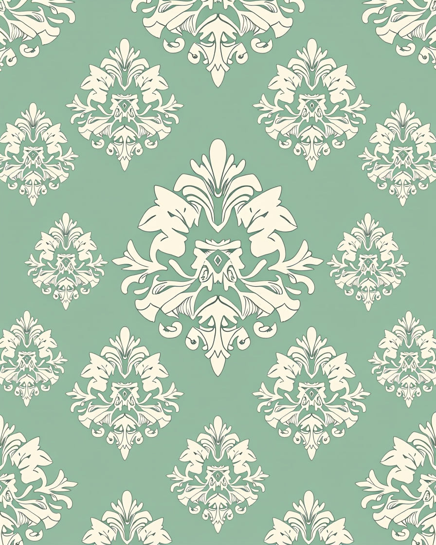 Classic Floral Damask Pattern Rug