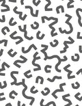 Monochromatic Abstract Cutout Shapes Rug