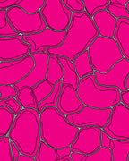 Bright Pink Organic Cell Pattern Rug