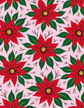 Red Poinsettia Flower Garden Rug