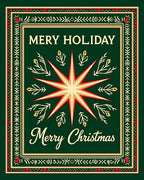 Festive Starburst Festive Frame Pattern Rug