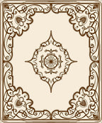 Elegant Brown Floral Scrollwork Rug