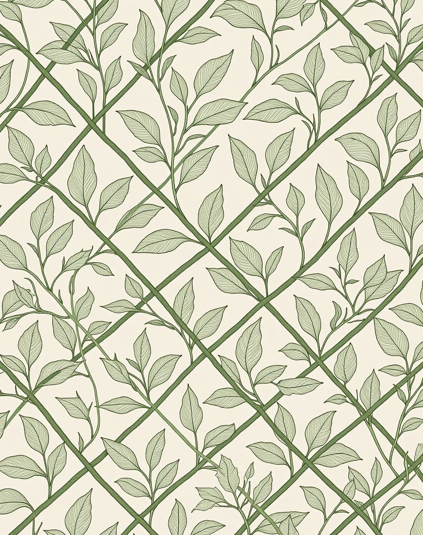 Nature Inspired Vine Lattice Design Rug