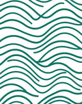 Modern Teal Wavy Lines Rug