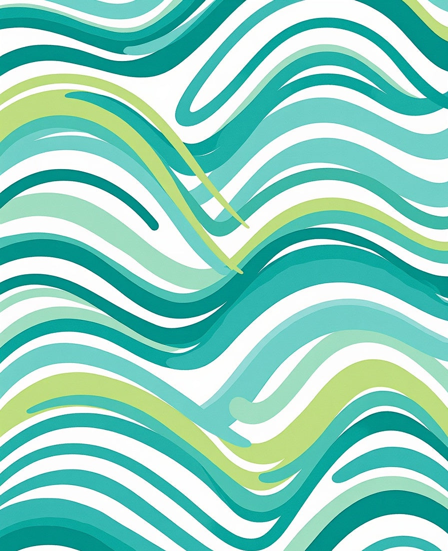 Oceanic Wavy Stripe Design Rug