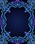 Cosmic Swirls Neon Floral Pattern Rug