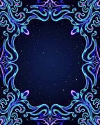 Cosmic Swirls Neon Floral Pattern Rug