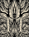 Organic Tree Branch Abstract Pattern Rug