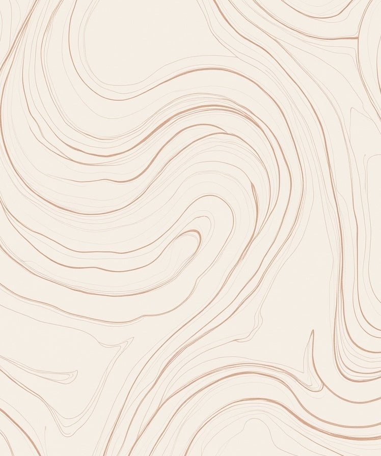 Swirling Line Art Neutral Pattern Rug