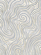 Abstract Wavy Line Pattern Rug