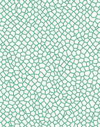 Green Irregular Geometric Web Pattern Rug