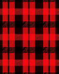 Classic Red Black Plaid Pattern Rug