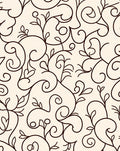 Elegant Swirl Botanical Pattern Rug